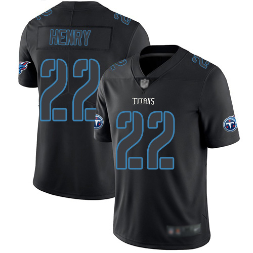 Tennessee Titans Limited Black Men Derrick Henry Jersey NFL Football #22 Rush Impact->tennessee titans->NFL Jersey